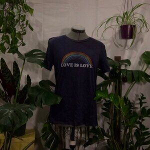 Unbranded "Love is Love" Pride Retro Graphic Tee, Size M